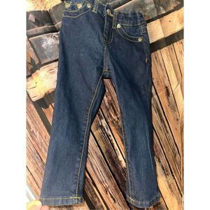 TRUE RELIGION Single End Basic Toddler Dark Blue Wash Denim Jeans~~Size 3T